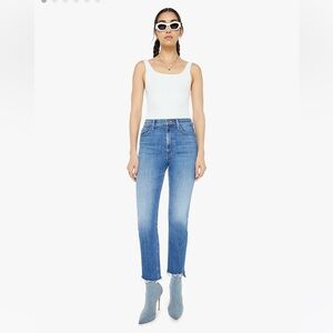 Mother High Waisted Ankle Step Fray Jeans in Loafers and Lassos